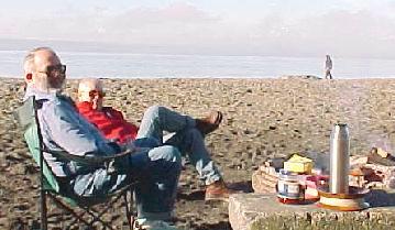 Art Smith and Chuck Lund catching some rays