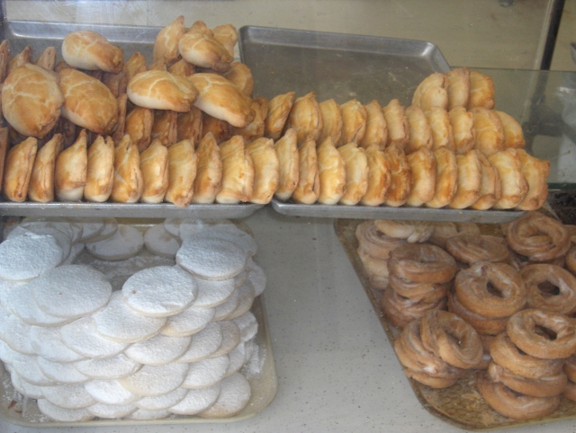 Empanadas and Mexican sweet bread at La Ideal