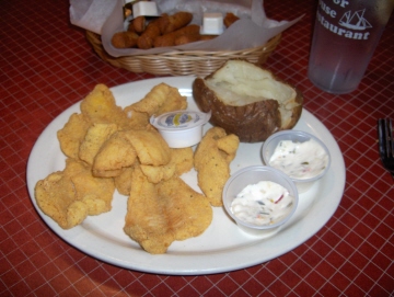 Fried flounder