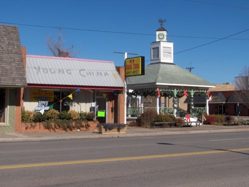 Young China on Historic U.S. 66 
next to a downtown city park